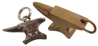 Unmarked: Two "Anvil" Form Charms