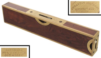 Stratton Brothers, Greenfield, Massachusetts, No. 10: Ten-Inch Rosewood Plumb & Level