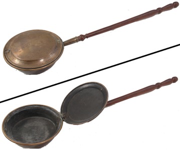 Unmarked: Early 19th C. Brass Bed Warmer