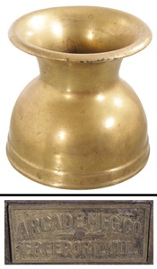 Arcade Manufacturing Company, Freeport, Illinois: Solid Brass Hotel Size Spittoon