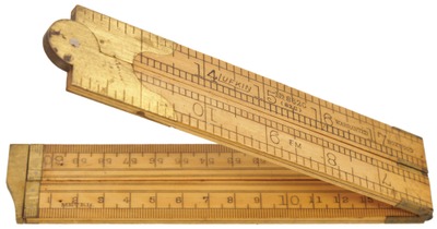 Lufkin Rule Company, Saginaw, Michigan, No. 862C EM: Rare English/Metric Folding Rule