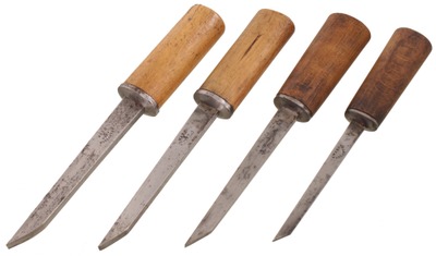 Ward & Payne, Sheffield, England: Four Extra Clean "Pigsticker" Chisels