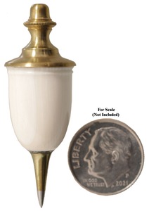 Unmarked: Diminutive Brass & Bonr Plumb Bob