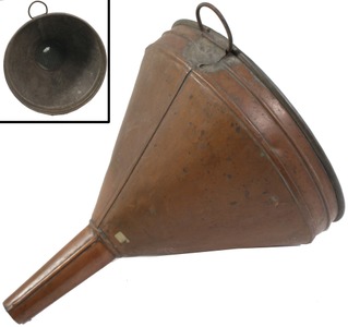 Unmarked: Massive Solid Copper Funnel