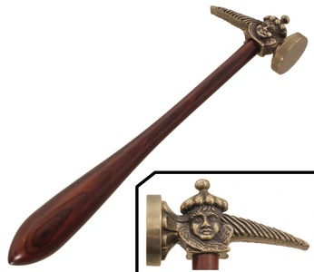 John Heinz, Corvallis, Oregon: Fancy Cast Brass Head Hammer