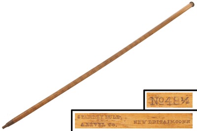 Stanley Rule & Level, No. 48 1/2: Early Hickory Log Cane Rule