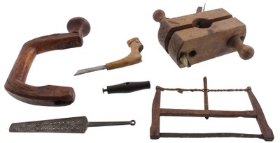 Assorted Makers: Lot Of Early Type Woodworking Tools