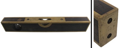 Stratton Brothers, Greenfield, Massachusetts, No. 10: Ten-Inch Rosewood Plumb & Level