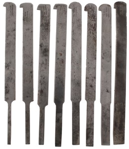 Sandusky Tool Company, Sandusky, Ohio: Group Of Eight Clean Cutting Irons