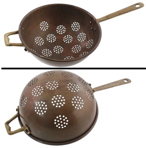 Unmarked: Solid Brass Kitchen Collander