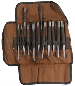 H.H. Mayhew Company, Shelburne Falls, Massachusetts: Full Set Of Ten Metal Working Punchi