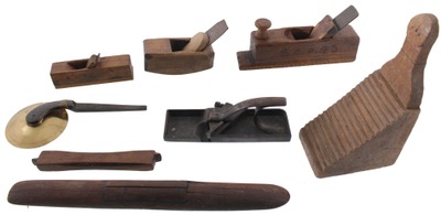 Assorted Makers: Lot Of Early Type Woodworking Tools