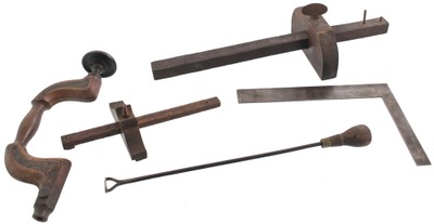 Assorted Makers: Lot Of Early Type Woodworking Tools