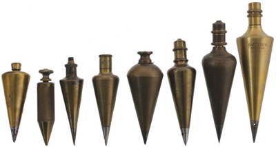 Assorted Makers: Seven Extra Clean Brass Plumb Bobs