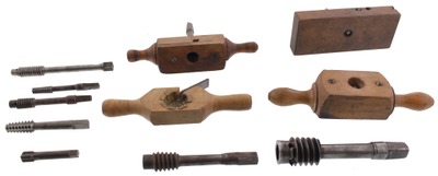 Assorted Makers: Lot Of Woodworking Taps & Die Stocks