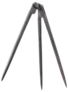 Unmarked: Pair Of Three Legged Iron Dividers