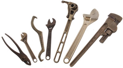 Assorted Makers: Lot Of Seven Brass & Beryllium Tools