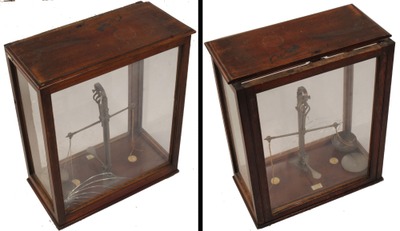 Vandome & Company, London, England: Glass Cased Balance Scale
