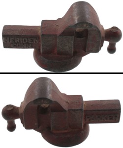 Charles Parker Company, Meriden, Connecticut: Cast Iron Advert. Bench Vise