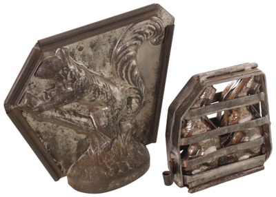 Unmarked: Two Early Type Tin Chocolate Molds