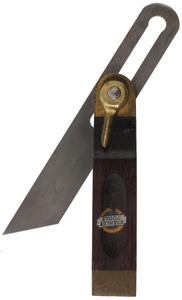 Stanley Rule & Level, No. 25: Unused Rosewood & Brass "T" Bevel