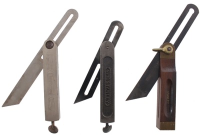 Assorted Makers: Three Extra Clean Sliding "T" Bevels
