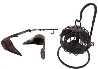 Assorted Makers: Two Hand Forged Fat Lamps