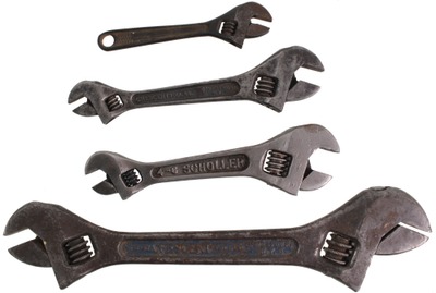 Assorted Makers: Lot Of Four "Crescent" Type Wrenches