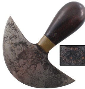 H.F. Osborne & Company, Newark, New Jersey: Clean & Usable Half- Moon Leather Knife