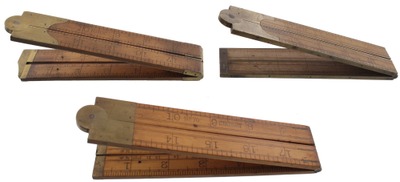 Stanley Rule & Level: Three Broad B'wood Folding Rules