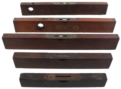 L.L. Davis, Springfield, Massachusetts: Lot Of Five Asst. Spirit Level