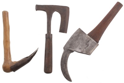 Assorted Makers: Three Hand Forged Early Edge Tool