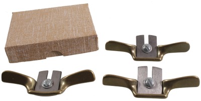 Unmarked: Stepped Set Of Three Brass Spoke Shaves