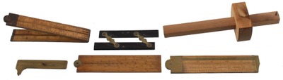 Assorted Makers: Lot Of Early Type Layout Tools