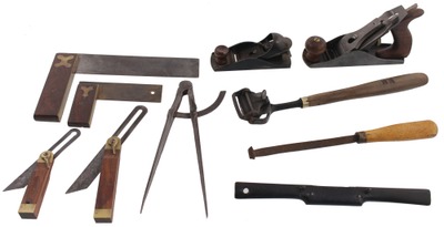 Assorted Makers: Lot Of Clean & Usabl Woodworking Tools