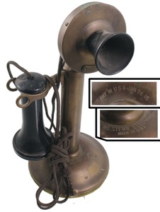 Western Electric Company, Chicago, Illinois: Early "Candlestick" Type Telephone