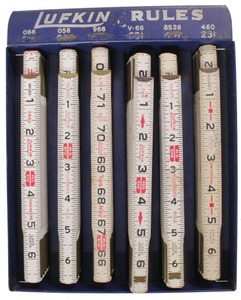 Lufkin Rule Company, Saginaw, Michigan: Orig. Store Display For Zig-Zag Rules