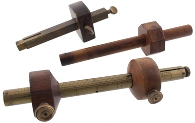 Assorted Makers: Lot Of Three Patent Marking Gauges