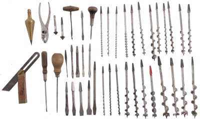 Stanley Rule & Level: Lot Of Assorted Auger Bits