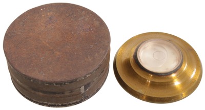 Unmarked: Fancy Solid Brass Body Bullseye Level