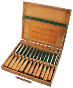 J.B. Addis & Sons, Sheffield, England: Boxed Set Of 12 Carving Tools