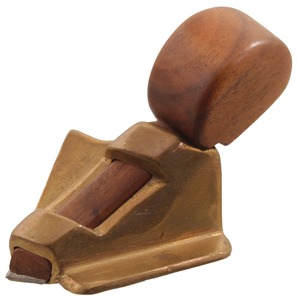 Unmarked: Small Fenced Cast Brass Chamfer Plane