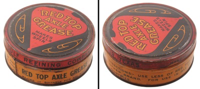 Gulf Refining Company, Port Arthur, Texas: Early 1 Pound Can Of Red Top Axle Grea