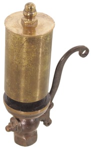 Unmarked: Early 2 1/2" Brass Bell Steam Whistle