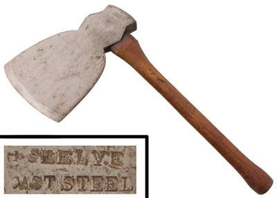 H. Seelye, Goshen, Connecticut: Early Connecticut Mk Broad Axe
