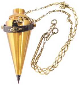 Buff, Boston, Massachusetts: Rare Miner's Plummet Plumb Bob