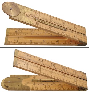 Lufkin Rule Company, Saginaw, Michigan, No. 863 L: Boxwood Combination Folding Rule
