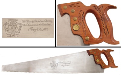 Henry Disston & Sons, Philadelphia, Pennsylvania, No. D-23: Extra Clean 6 Pt. Rip Saw