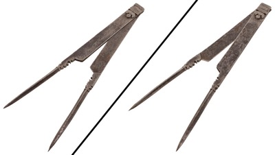 Unmarked: Pair Of Early French Dividers