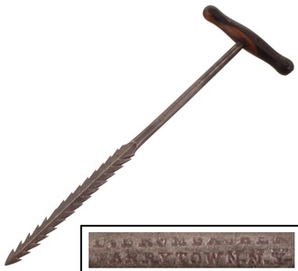 A.F. Brombacher & Company, Tarrytown, New York: Early R'wood Hdl. Cotton Testing Tool